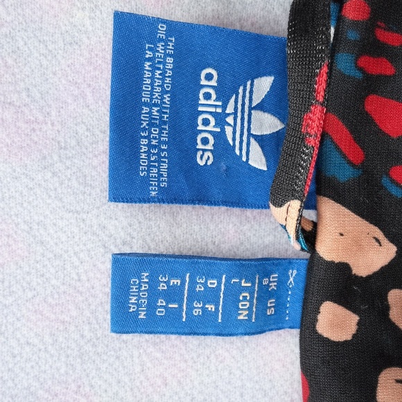 Adidas Originals Firebird floral Track Jacket Black Multi S Y2K Archive - Picture 8 of 11